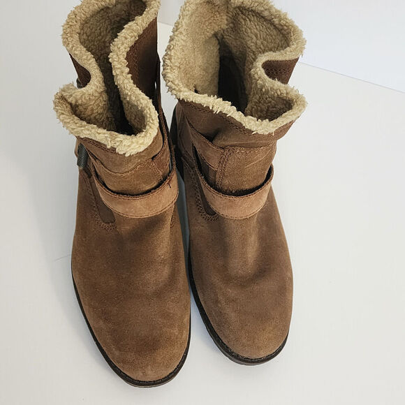 Caterpillar CAT Women's Jory Combat Boots Brown Suede Leather US Size 9 - Picture 4 of 7